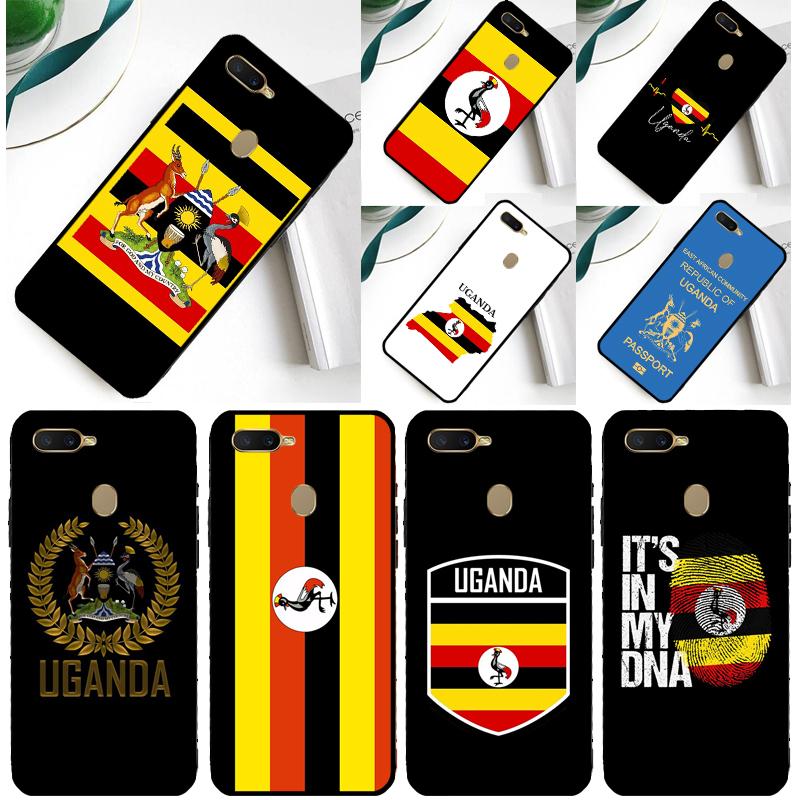 Uganda Flag Case For Oppo A40 A60 A80 A16 A76 A96 A18 A38 A58 A78 A98 A91 A15 A17 A74 A94 A54 A57S Cover