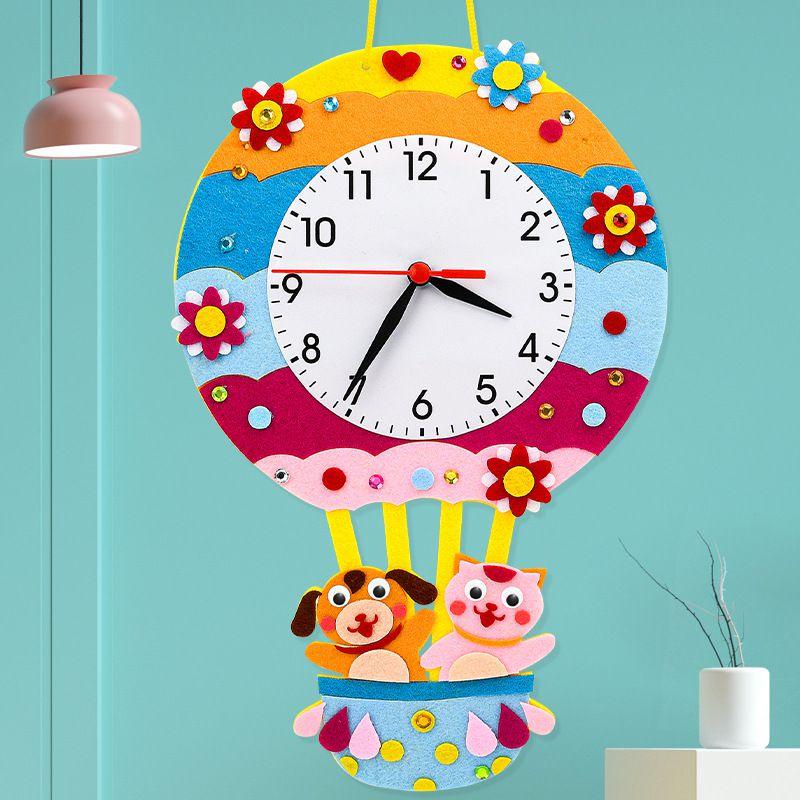 DIY Handgemachte Ungiftige Vlies Wanduhr Für Kinderzimmer Dekoration