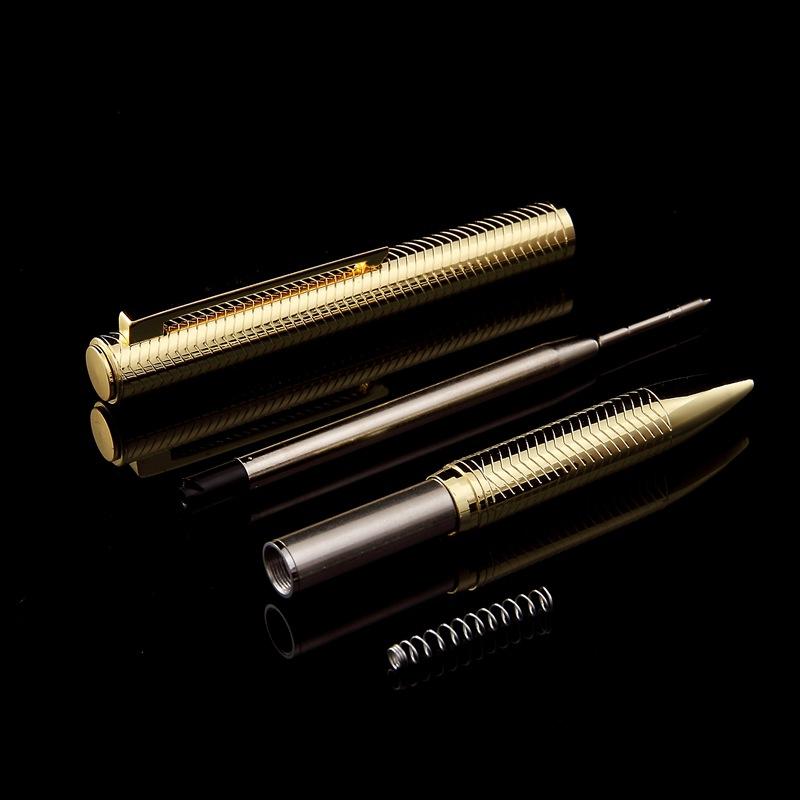 Metal Plated Rotating Ballpoint Pen, Business Advertising Gift, Oil Pen, Ballpoint Pen, Signature Pen, School Office Supplies