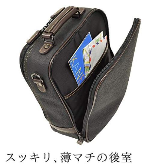 Hirano Kaban, Made In Japan by Toyooka Craftsmen, Men's Crossbody Shoulder Bag, Casual Bag with Cowhide Leather Handles, A5 Size, Vertical Fit, 26cm,