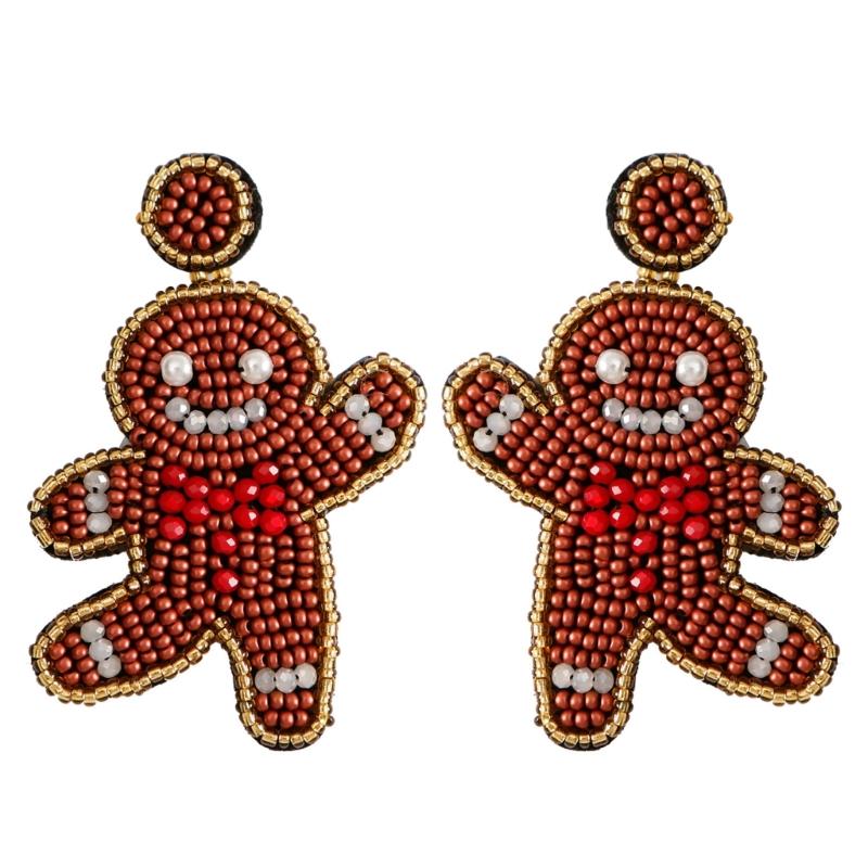 

Daily Wear Bead Bear Dangling Earrings Handmade Cartoon Bear Stud Earring Summer Holiday Sport Party Favor Gift Women 1