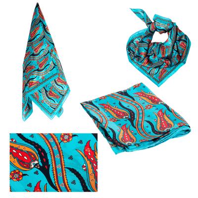 Tulip Patterned Silk Scarf