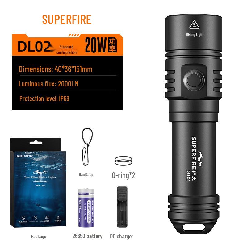 Shenhuo DL02 Professional Diving Flashlight
