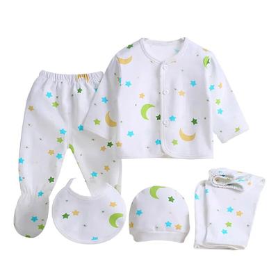 5Pcs/set Infant Baby Boy Girl Spring Cartoon Pattern Pajamas Sleepwear Underwear Clothes Sets