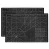 2Pcs Cutting Mat A3 Black Model Cut Pad Paper Rubber Stamp Engraving Scale Board