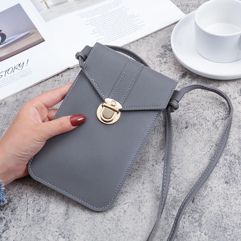 Women's Trendy PU Leather Crossbody Phone Wallet & Retro Coin Purse