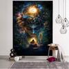 Enlightened Buddha Tapestry  Serene Meditation Under Sacred Tree  Unique Wall Art for Bedroom  Spirituality Lover Gift