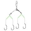 Stainless Steel Glows In Dark Fishing Hook Antiwrap Design High Carbon Steel Braided for Line Multiple Rod Compatible