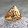 European and American Retro Hip-hop HIPHOP Jewellery Titanium Steel Diamond Horse Head Men's Ring