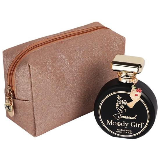Moody Girl Luxury Perfume for Women I Sensual Perfume, 100 Ml with Chic Glitter Pouch Combo
