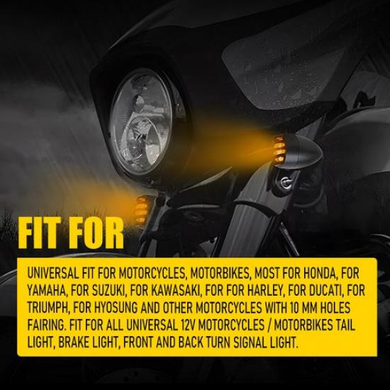 4X For Yamaha V Star 650 950 1100 1300 Motorcycle Turn Signals Lights Blinkers