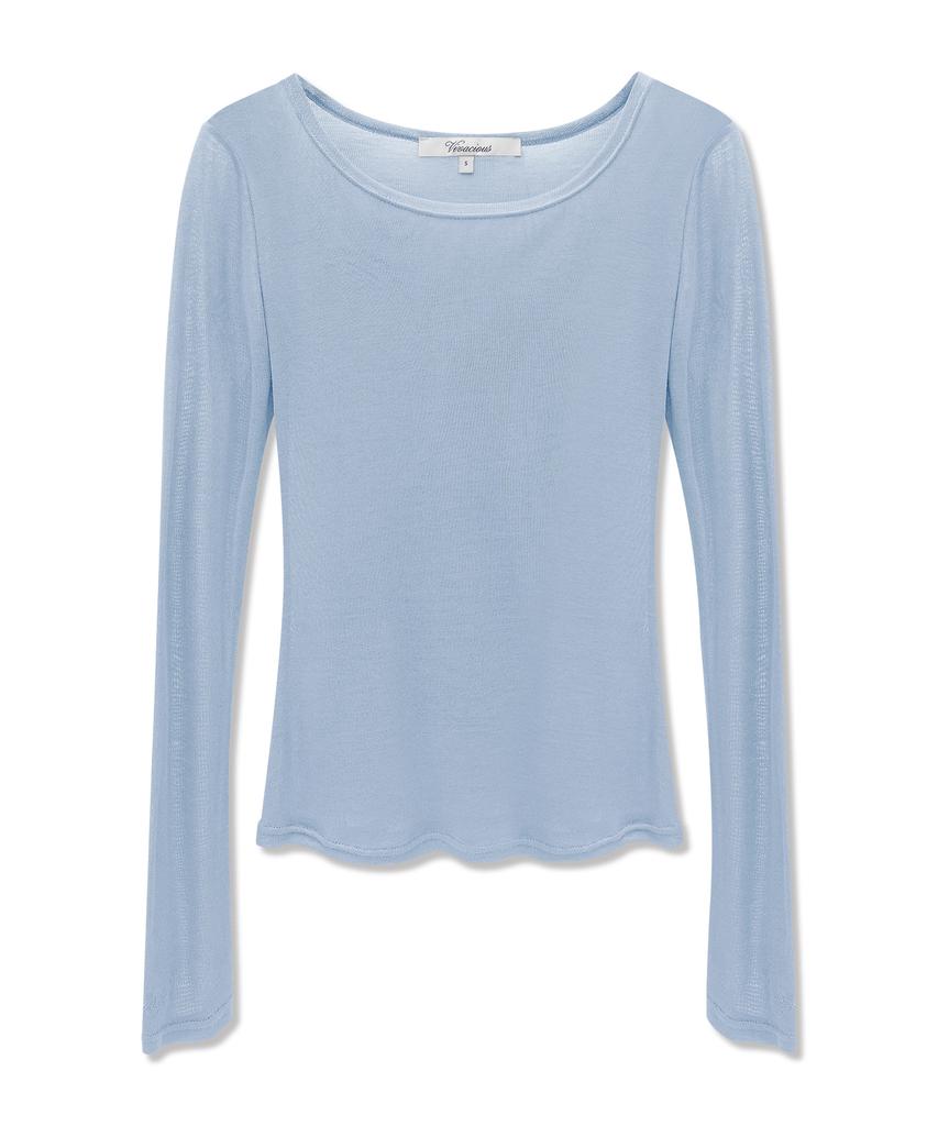 VIVACIOUS Newage See-Through Spandex Tee_6 Colors