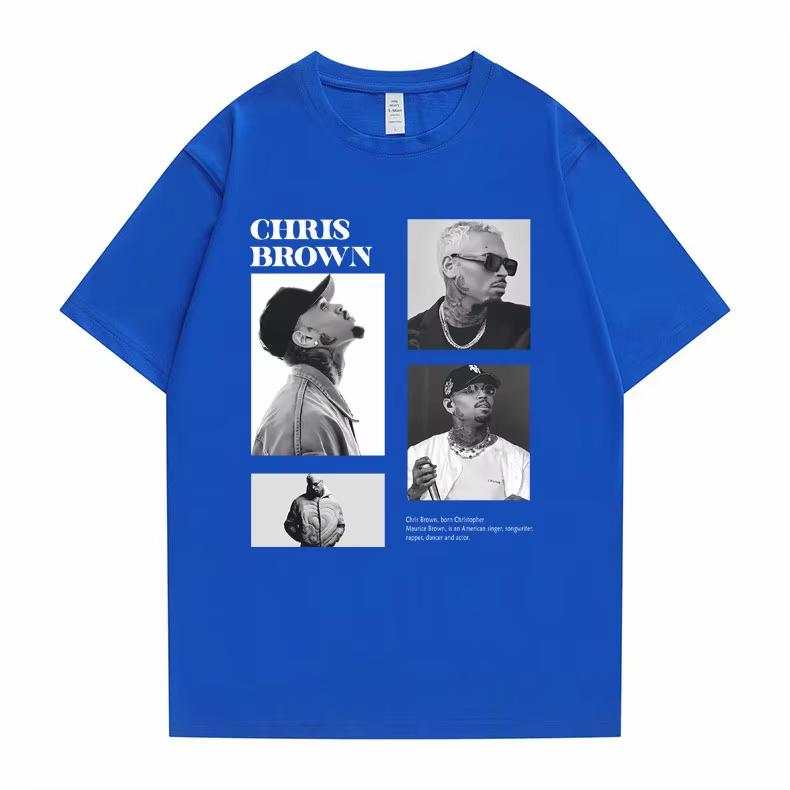 Pop Singer Chris Brown Graphic Print T Shirt Unisex Unisex Hip Hop Fashion Oversized TShirt Tops Unisexs Casual Tees Unisex Fashion