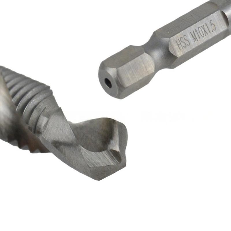 Screw Thread Tap Drill BIt 1/4 Hexagonal Drive Industrial Strength Threading Tool For Precisions Machining
