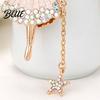 Butterfly Wings Fairy Keychain Flower Rhinestone Charm Cute Dazzling Sparkly