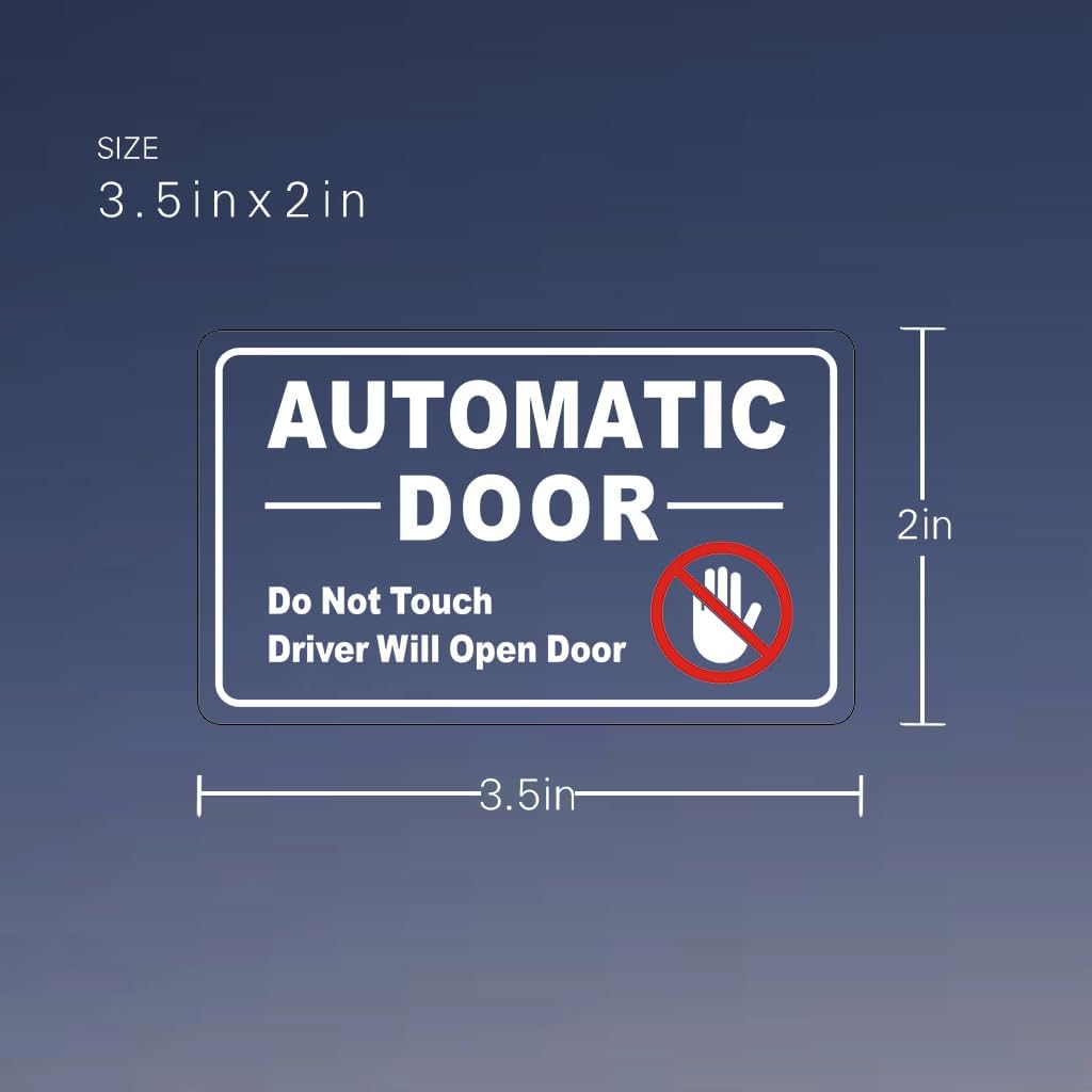 8 Pieces Automatic Door Driver Will Open Door Stickers for Cars, Transparent,3.5inx2in
