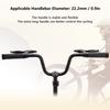 Mountain Bike Handlebar 25.4mm Diameter 580mm Extra Long Handlebar Aluminum Alloy Folding Road Bike Riser Bar 210mm / 8.3in Height