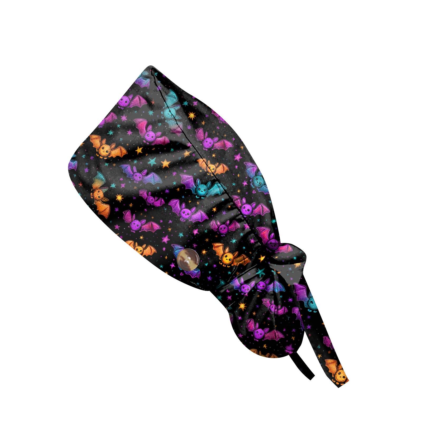 

Модная рабочая кепка с принтом на Хэллоуин, повседневная женская кепка с хвостиком, кепка с постиранной резинкой, кепка Baotou One Size чёрный