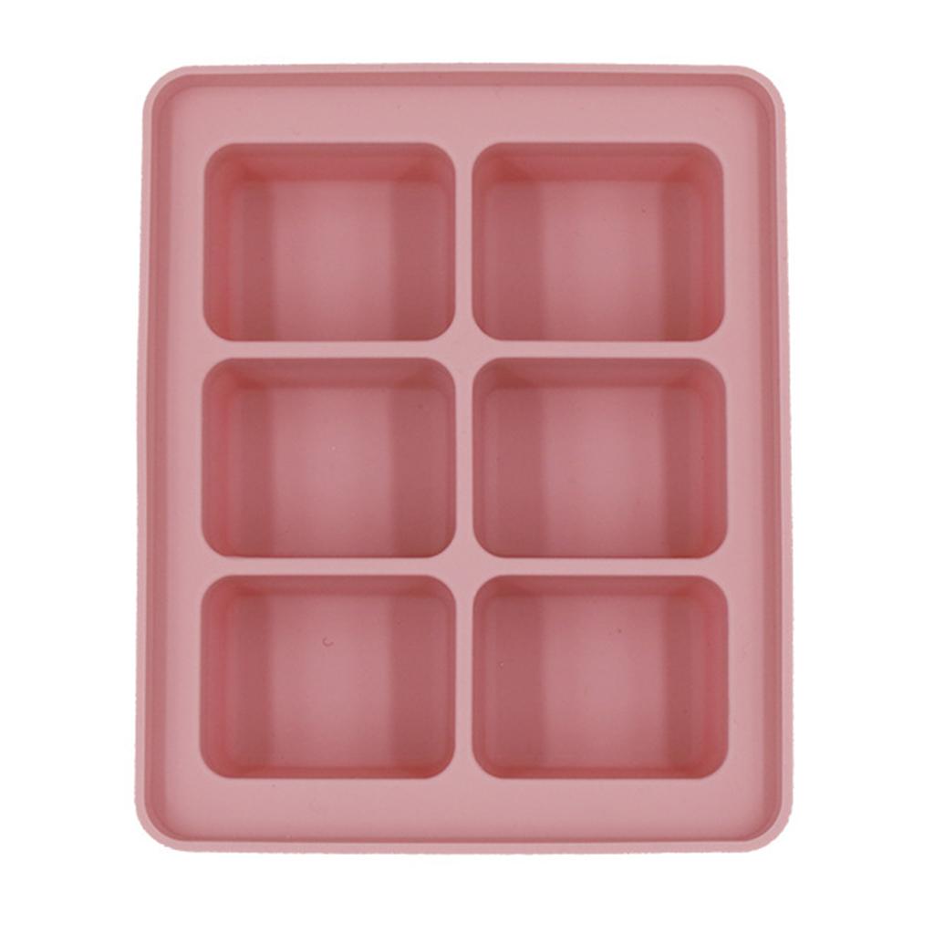 Morandi Color Big Grid Ice Cube Mold Household Ice Cube Tray with Lid Square Shape Ice Cube Tray Molds Kitchen Accessory