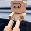 Shaking Feet Wooden Doll,Shaking Wooden Man Figurines for Car Dashboard Desktop Decorations Gift for Wife Daughter