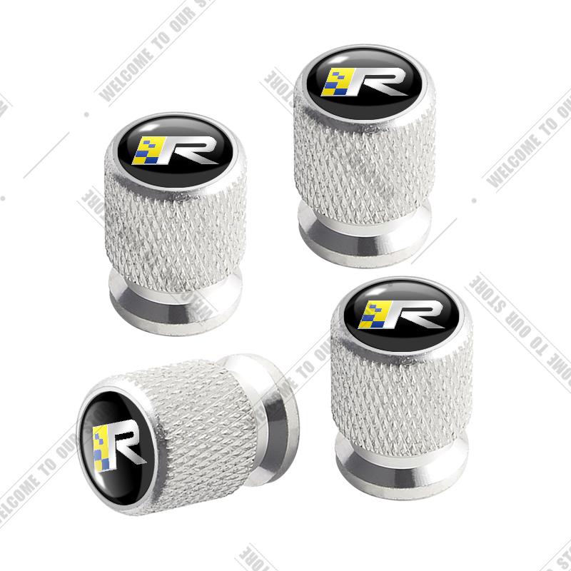 Auto CNC Aluminium R Design Schweden Flagge Emblem Für Volvo XC40 V90 S60 S80 S90 XC60 XC90 4 Stück Reifenventil Luftanschluss Ventilschaft Abdeckkappen