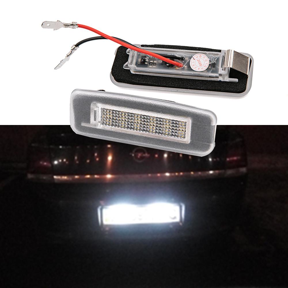 2PCs Fits For Ford Focus MK1 1998 1999 2000 2001 2002 2003 2004 2005 SMD White Canbus Led License Plate Lights Auto Tag Lamps