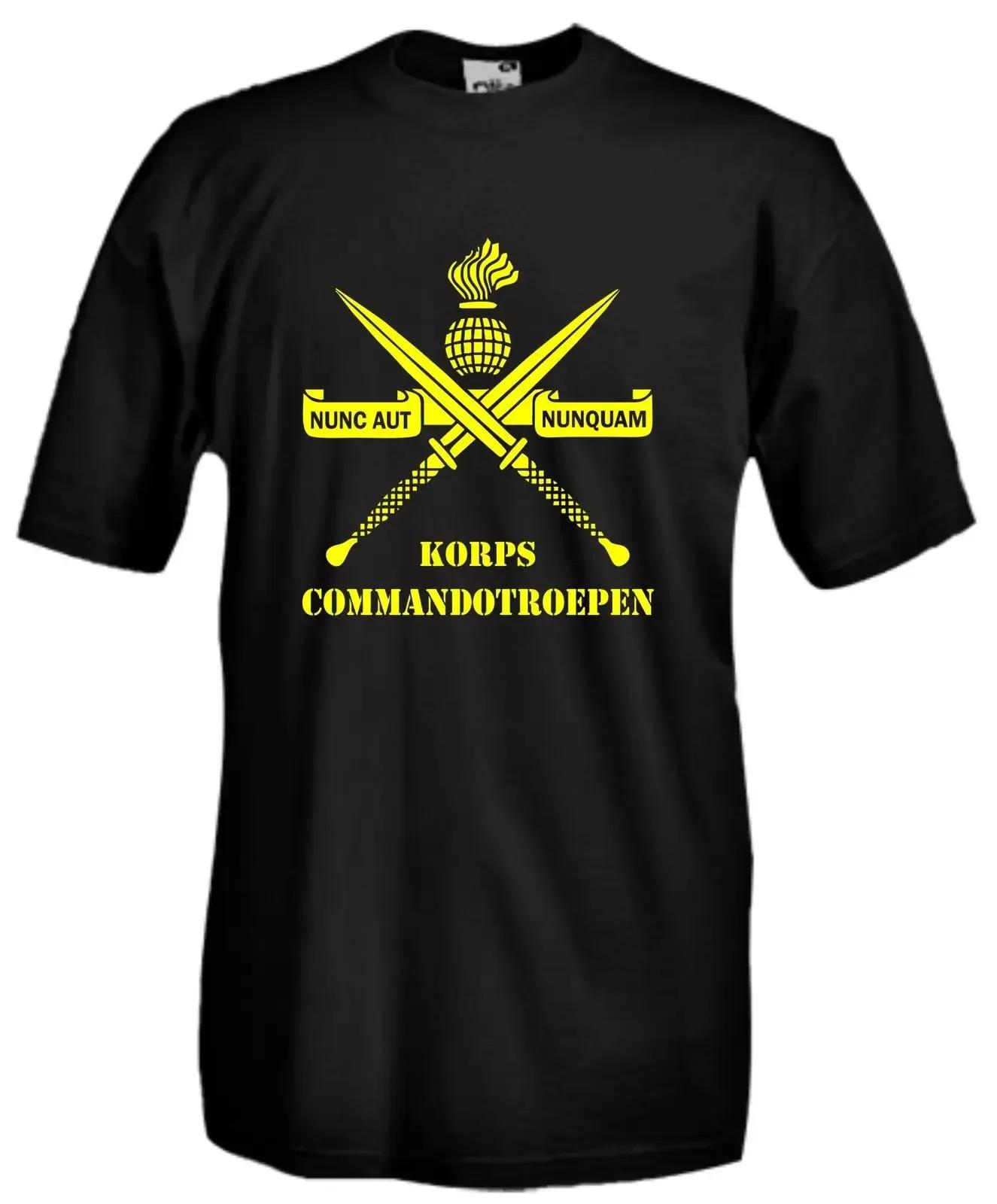 

J821 Nunc Aut Nunquam Korps Commandotroepen Special Forces T Shirt New 100% Cotton Short Sleeve O-Neck T-shirt Casual Mens To... S разноцветный