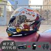 ECE/GB Certified Full Face Motorcycle Helmet With Bluetooth Intercom Men Women Use Large Rear Wing Stylish Design