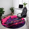 1PC Psychedelic Wolf Lava Office Round Area Rug, Mat Suitable For Office, Under Office Chairs Bedroom Living Room Home Decor, Room Deco