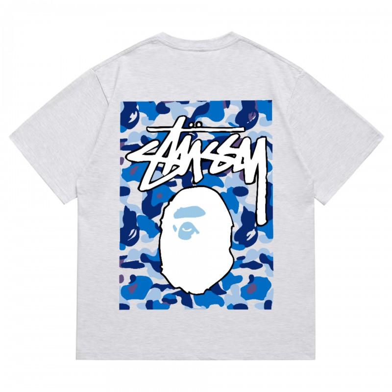Tricou Bumbac Classic cu Imprimeu Ape Lightning Unisex Mânecă Scurtă Croială Largă Îmbrăcăminte Casual