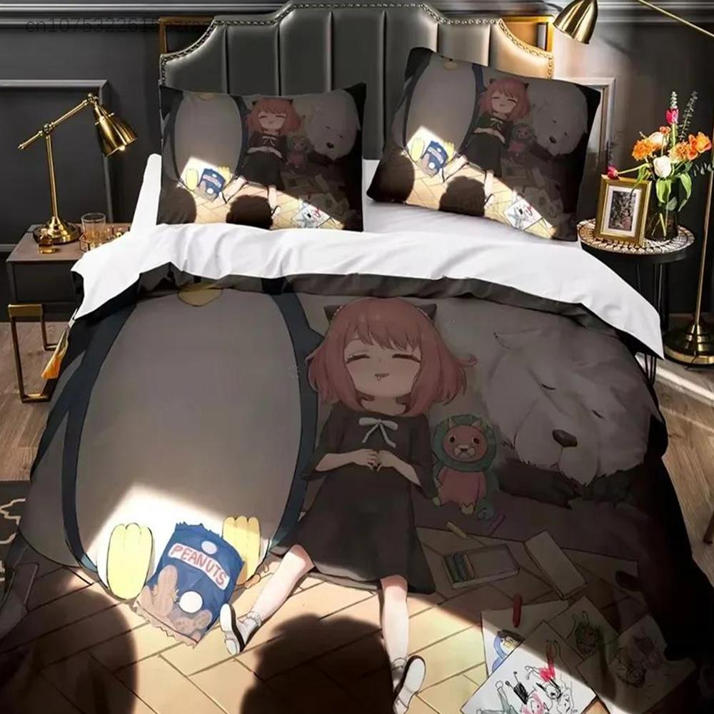 3D Print Anime SPY×FAMILY Anya Forger 3D Duvet Cover Bedding Set Comforter Linen Pillowcases Home Decor Single Double King Queen