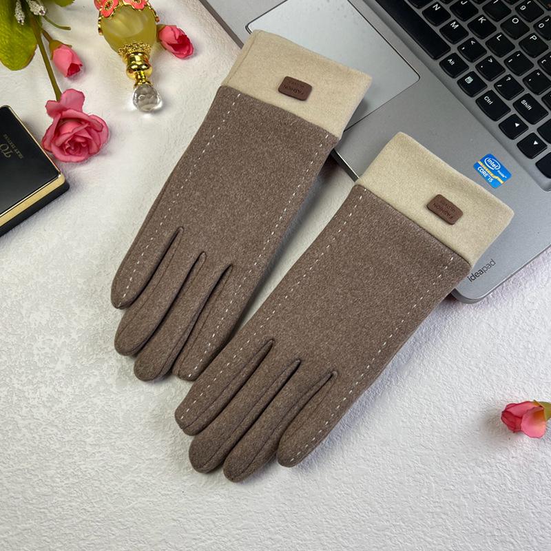 Men's Winter Touchscreen Leather Gloves - Fleece Lined, Thick, Warm, Windproof, Non-Slip for Outdoor Cycling