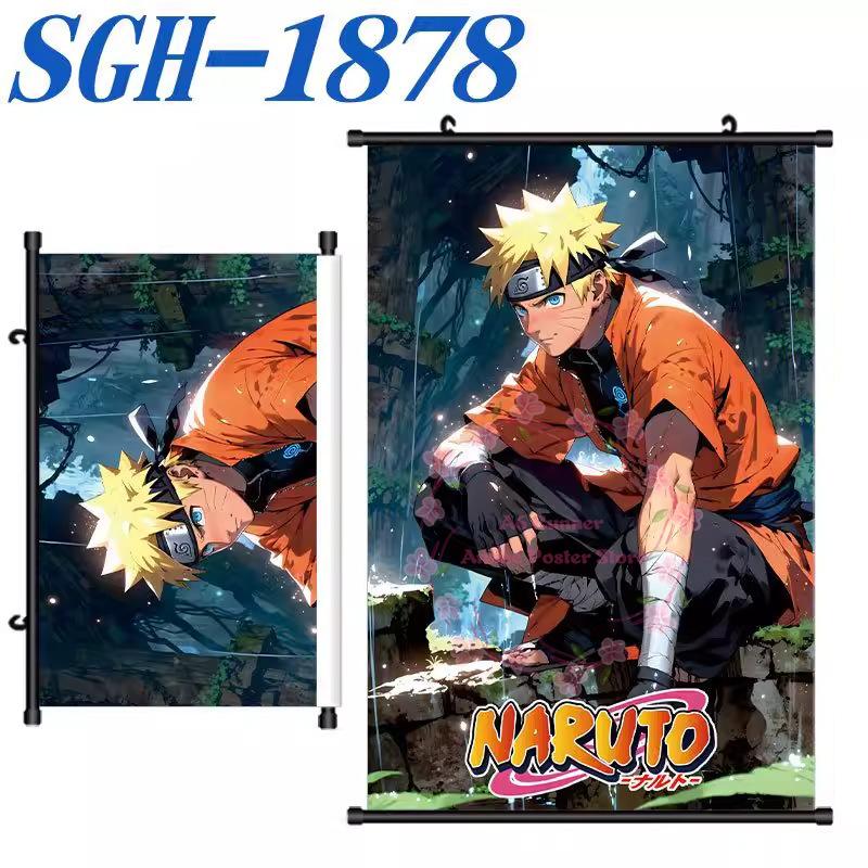 Poster N-Naruto Scroll Painting Peripheral Hanging Painting Bedside Living Room Background Wall Cloth Painting