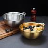 Gold/Silver Stainless Steel Salad Bowl Large Capacity Food Container Soup Bowl  Salad Serving