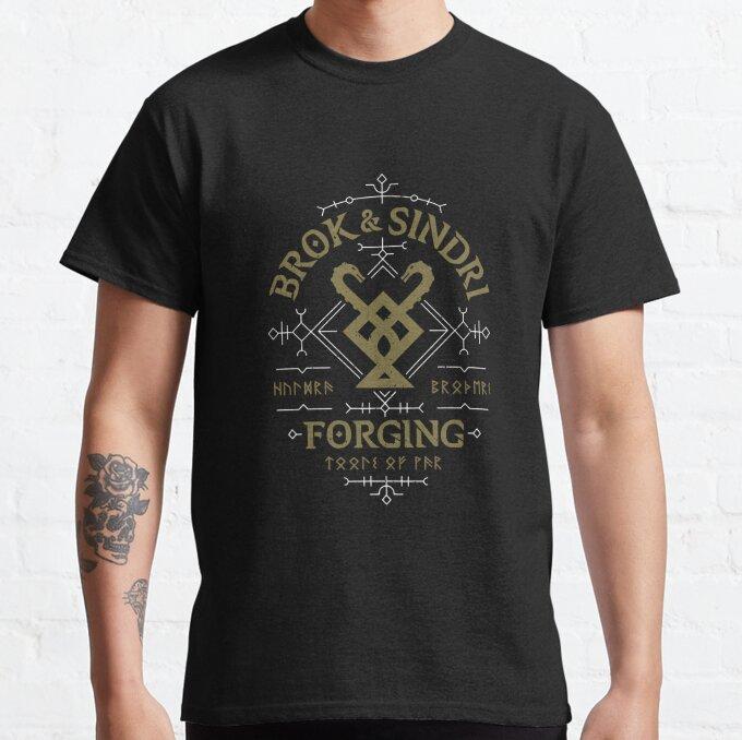 God of War Brok Sindri Forge Gaming TShirt for Men and Women Summer Pure Cotton Clothing Fashion Casual Short Sleeved Tshirt M