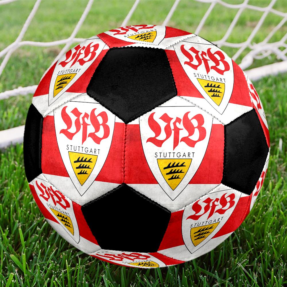 VfB Stuttgart Indoor Soccer Ball Colorful Machine Stitched PVC Size 5 Team Training Competition Ready Durable High-Bounce Cool Sports Gift