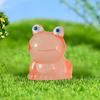 5Pcs Frog Ornaments Vivid Image  Resin Miniature Landscape Ornament Colorful Glow-in-the-Dark Frog Home Supplies