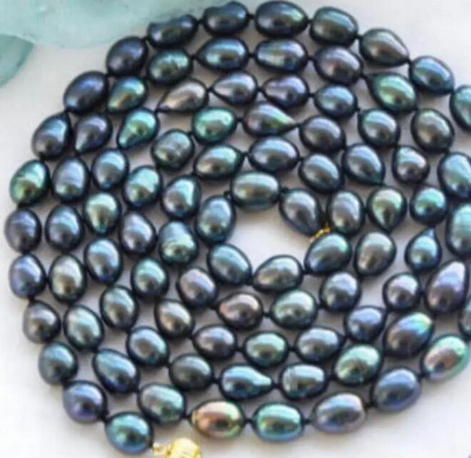 

Новое ожерелье из черного таитянского натурального жемчуга диаметром 9–10 мм, длина 48 дюймов