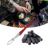 Firewood Tong Aluminum Long Handle Campfire Tong Coal Grabber for Kitchen Outdoor Camping Barbecue