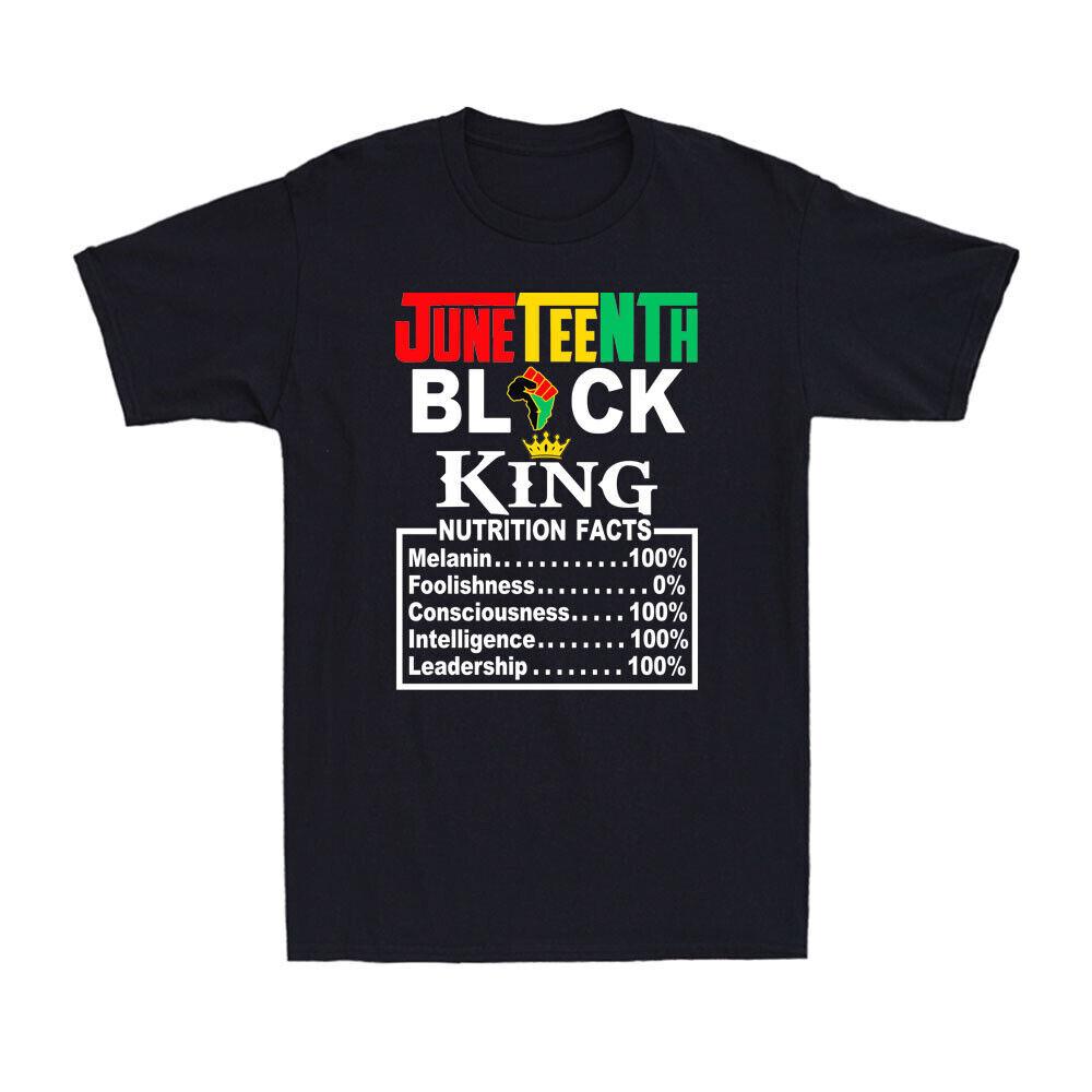 Nutritional Facts Juneteenth 1865 Black King Black Queen Vintage Men T-shirt XXXXL