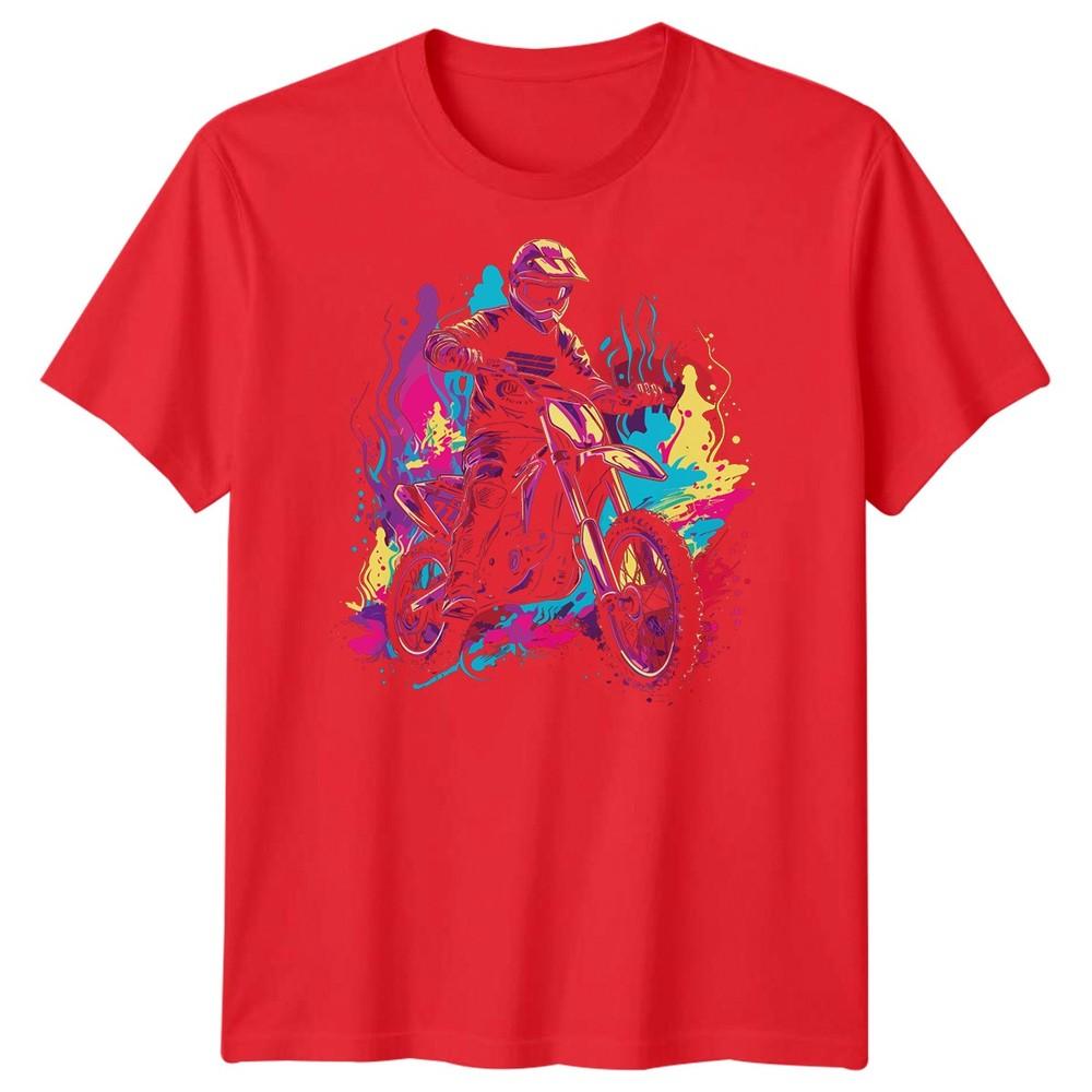Motocross Rider Dirt Bike Sports Unisexs TShirt Extreme Action