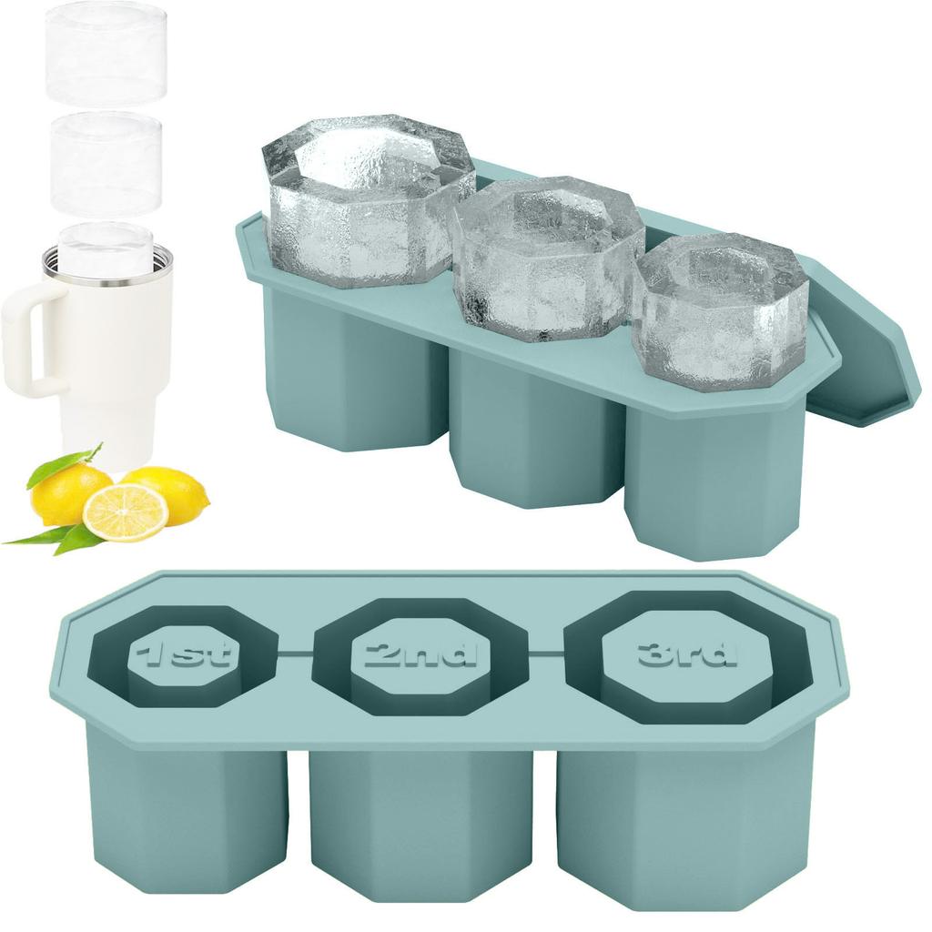 Tumbler Ice Silicone Ice Tray With Lid Suitable For Drinks Juice Whiskey Cocktails And Coffee Compatible With 30 40 Tray Circle