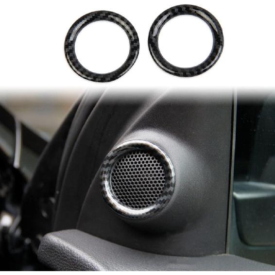 Crosselec Carbon Fiber Inner Front Door Speaker Cover Trim for Dodge Durango 2011-2022