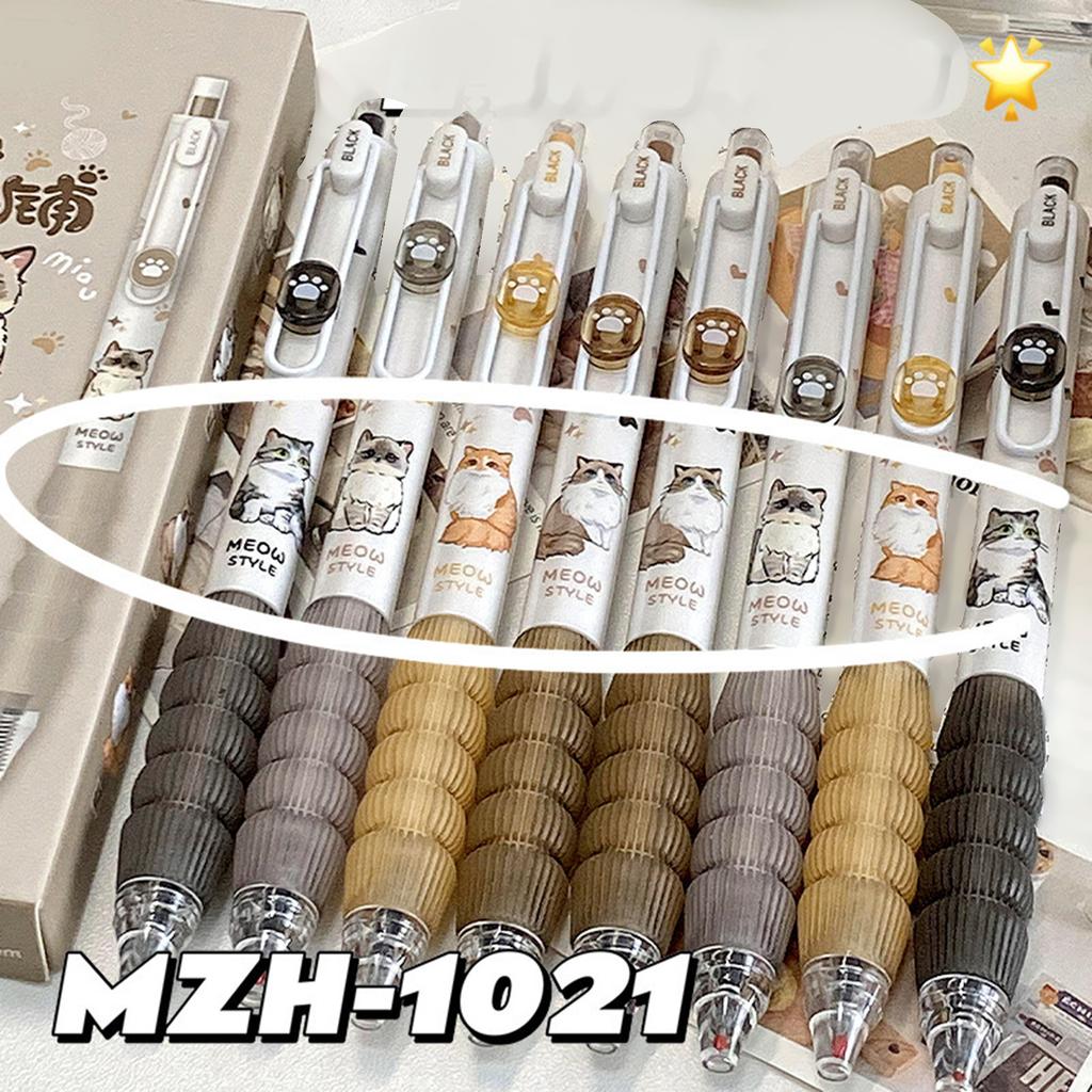 4 Pcs Cartoon Pet Gel Pen Retractable Neutral Pen Aesthetic Stationery Pen 0.5mm Writing Pen Gel Ink Pen Journaling Pen