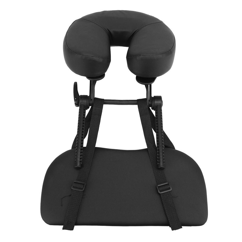 Beauty Bed Headrest Cradle U Shape Adjustable Folding Massage Table Face Cradle Pillow for Beauty Salon Black