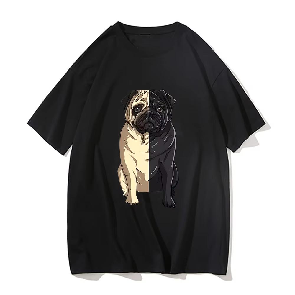 Lovely Cartoon Animal Tshirt Design Pattern Printed Unisexs Sweatshirt Summer Minimalist Casual Sports Loose Short Sleeve Tshirt