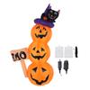 Pumpkin Stack Decoration 1.6m LED Black Cat Pumpkins Inflatable Yard Lawn Decor for Outdoor