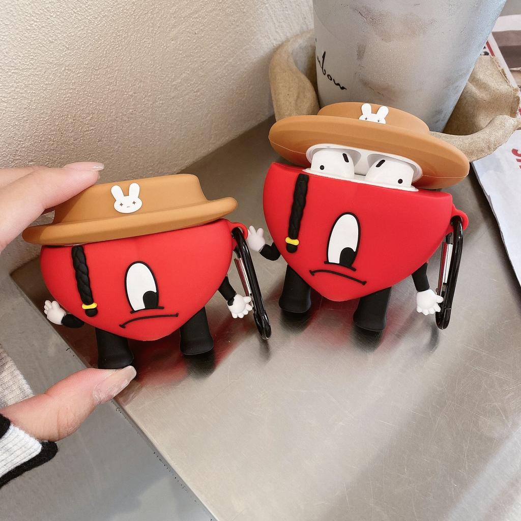 Cute 3D Bad Bunny Earphone Case For Airpods 1 2 3 Pro Yo Perreo Sola Maluma Wireless Headphone Cover For Air Pods 3rd Gen Box