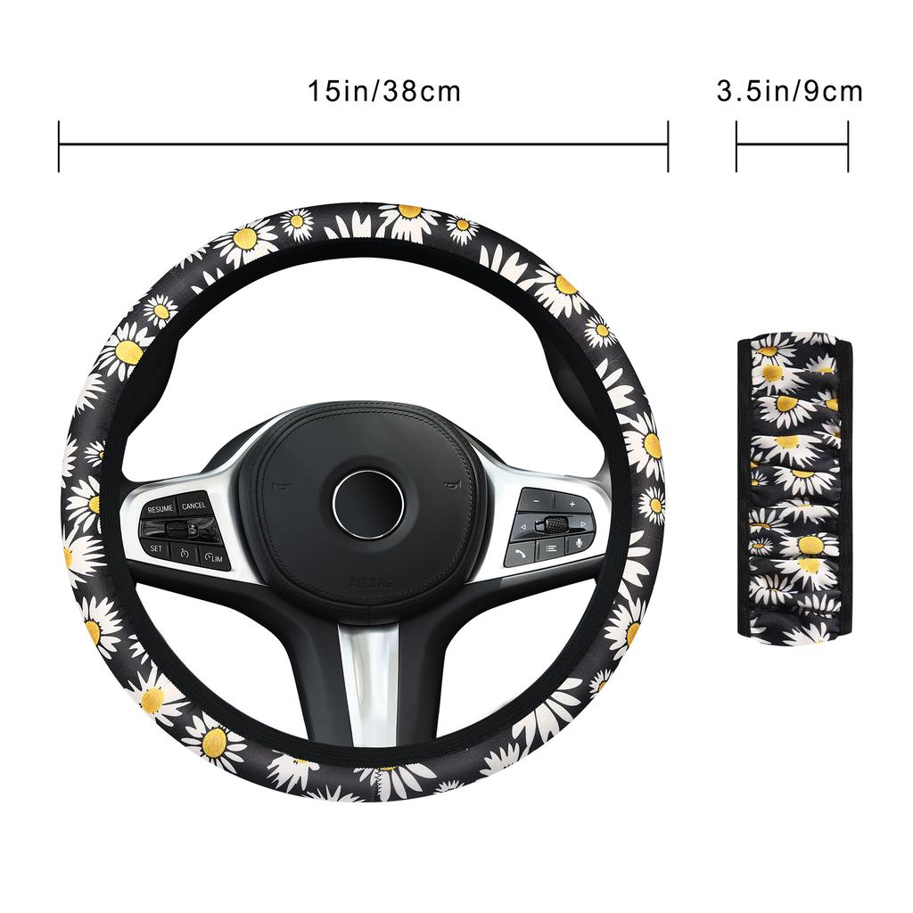 Car steering wheel cover breathable non-slip no inner ring elastic ultra-thin elastic national windmill handle cover