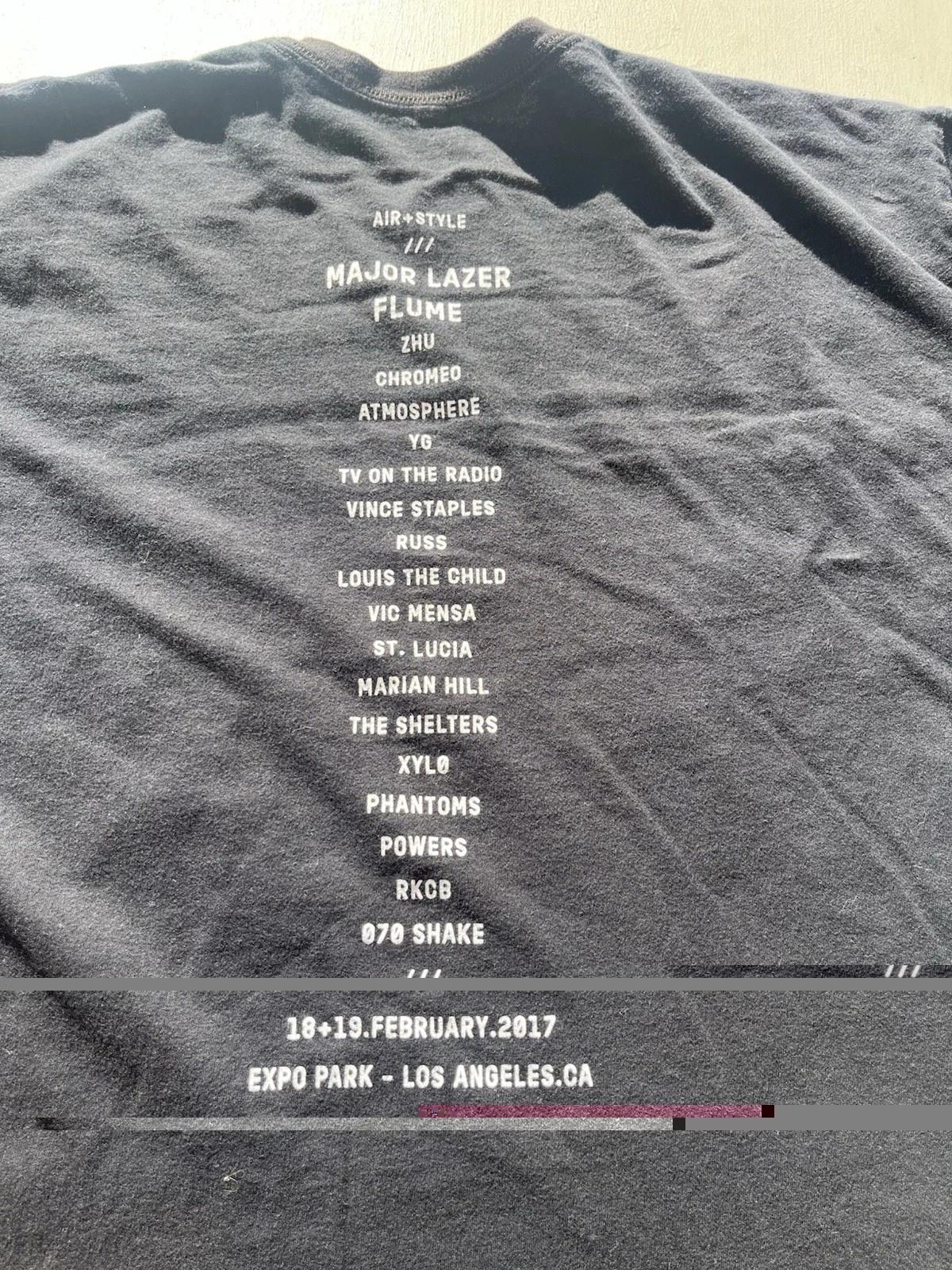 

Men s Air + Style T-Shirt Black 2017 Tour XL Chromeo TVOTR Flume LA House Rock S